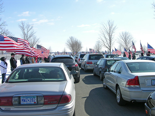 flags of Honor by volunteer Patriot Guards