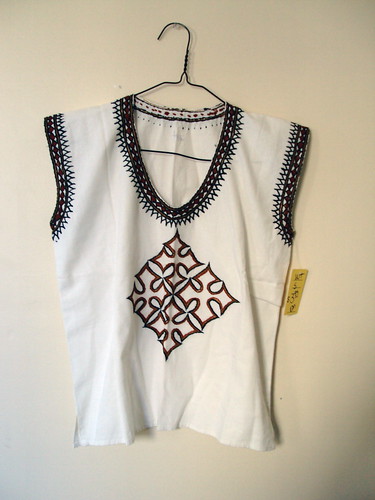Linen Embroidered  Top