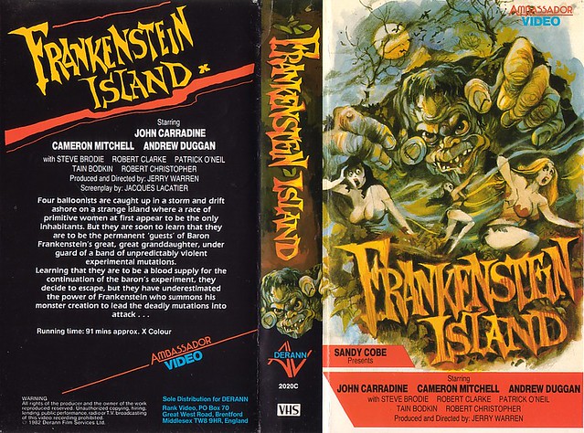 FRANKENSTEIN ISLAND (VHS Box Art)