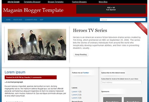 Magasin Blogger Template