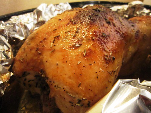 Roasted chicken close up