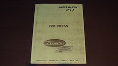 Prosperity EZD Press parts manual 41-1/4