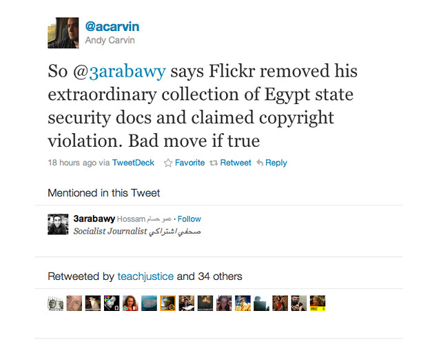 Flickr Cites "Community Guidelines" For Censorship of Egyptian Blogger's Photos
