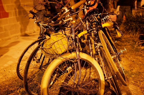 Austin: Lighted Bike Pile