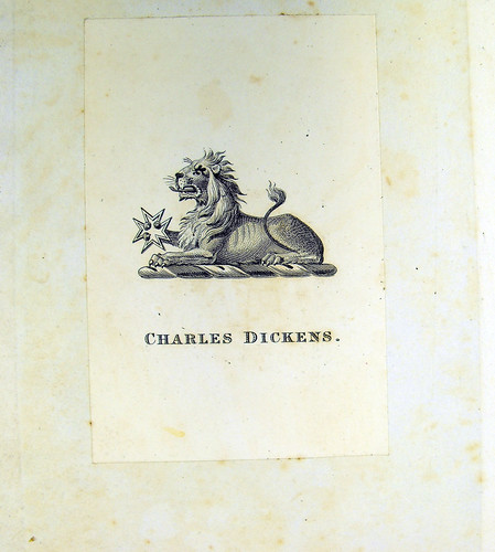 Bookplate of Charles Dickens in Douce, Francis: The Dance of Death