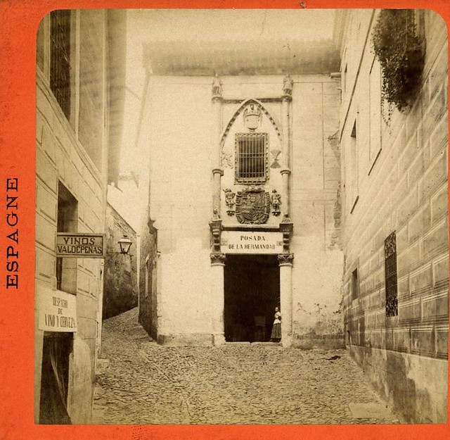 Posada de la Hermandad hacia 1880. Fotografía estereoscópica de Levy. Colección Luis Alba. Ayuntamiento de Toledo
