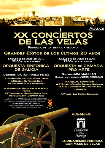 Avance portada XX Conciertos de las velas 2011