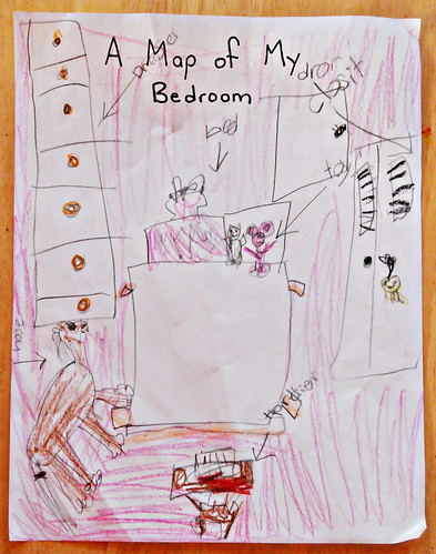 map of her room ...