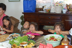 Funny faces at Easter lunch