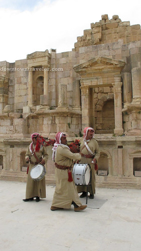 Musicians at Gerasa in Jerash Jordan