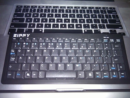Zippy BT-500 Keyboard on 17" MacBook Pro