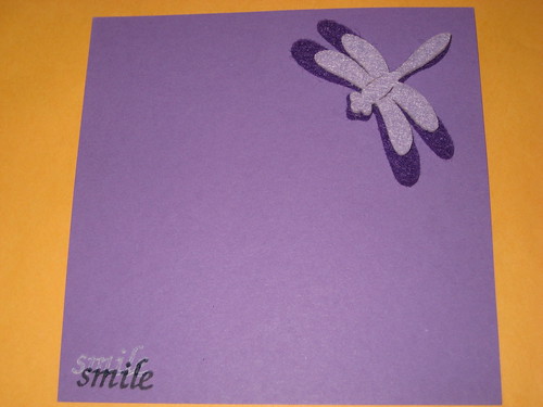 Day 115:  Purple Dragonfly Flat Notecard