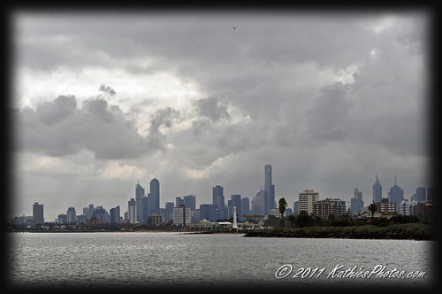 The city view from Elwood Foreshore
