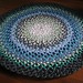 Custom Blue, Green Braided Round Rug from recycled cotton