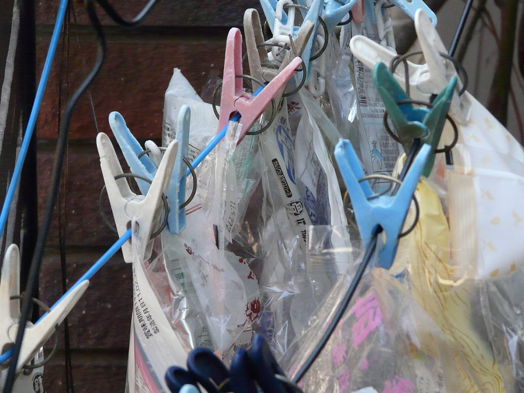 Drying To Recycle in Pegs and Hangers