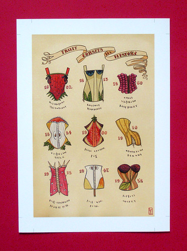 fruit corset giclee print
