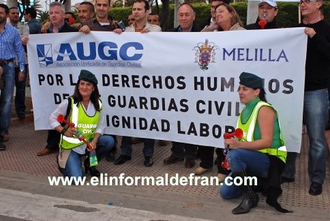 Primera Protesta de la Guarcia Civil en Melilla