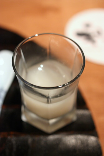 Complimentary Refreshment: white grape & nagomi sake