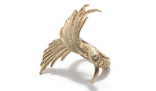 Hummingbird Ring by rachelroy.com - spring, fabulous, gold, ring, glamorous ring, date night