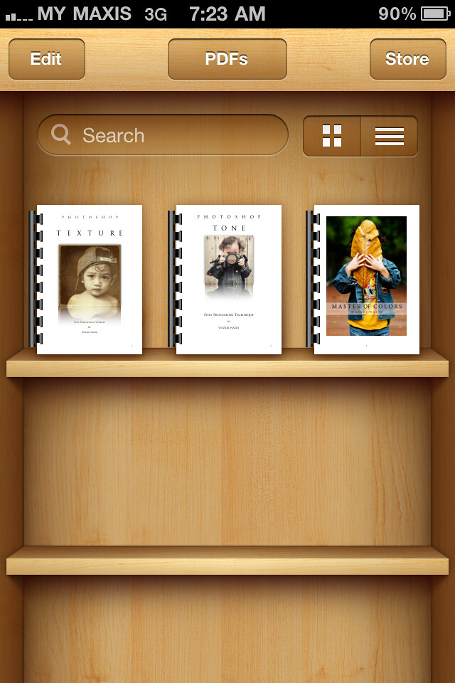 My Photoshop eBook on Apple iBooks Shelf :-)