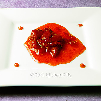 Strawberry Sauce on plate