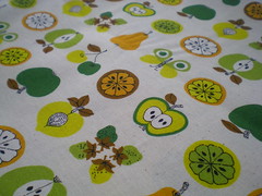 Nemophila by Oharayaseni Pears and Apples Japanese fabric