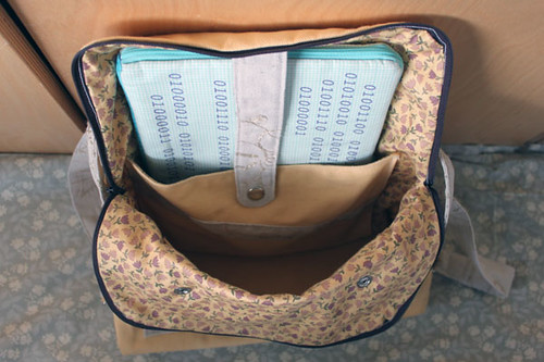 Backpack tote inside