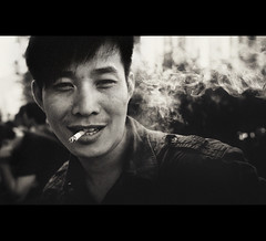 Yan Wu smoking