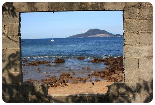 Framed sea view taboga island