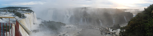 Panoramic view from the top of the falls
