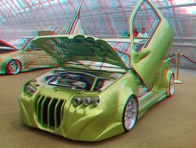 3D red/cyan Anaglyph - AMI Style 2011, Suzuki Swift GTI Turbo Tuning by 3D - red/cyan