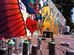 Graffiti artist at Sunday Streets