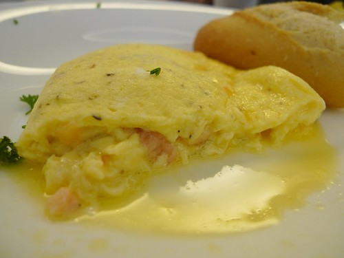 Salmon omelette