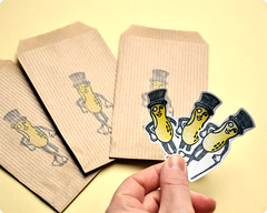 Paper bags with Mr peanut