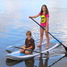 eden and tanner with the blowfish inflatable paddleboard