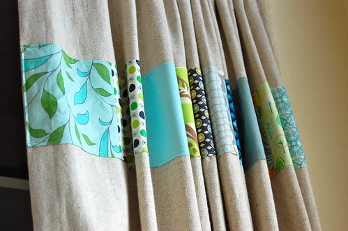 some patchwork curtains