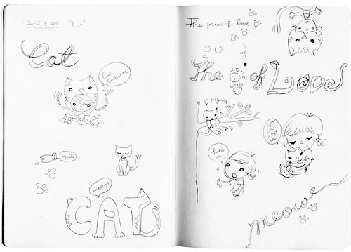 inspired doodles : cat01