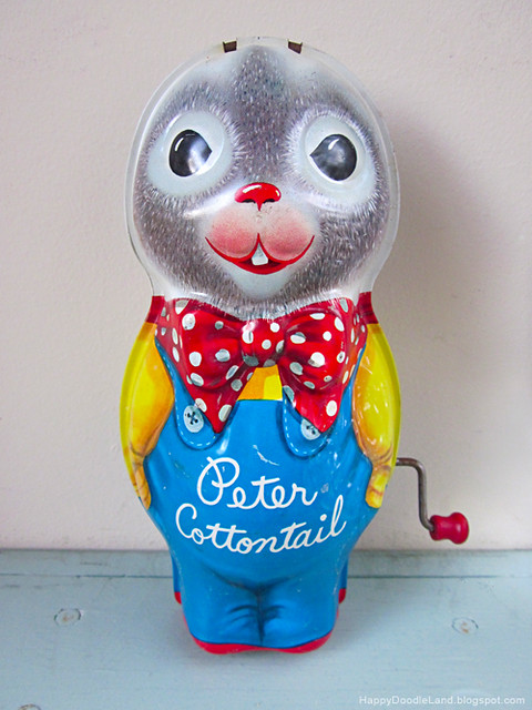 Peter Cottontail Vintage Wind-Up Toy