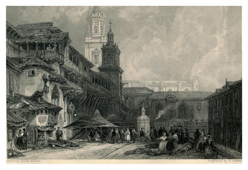 003-Plaza Mayor de Vitoria- The tourist in Spain (1837)-Roberts David