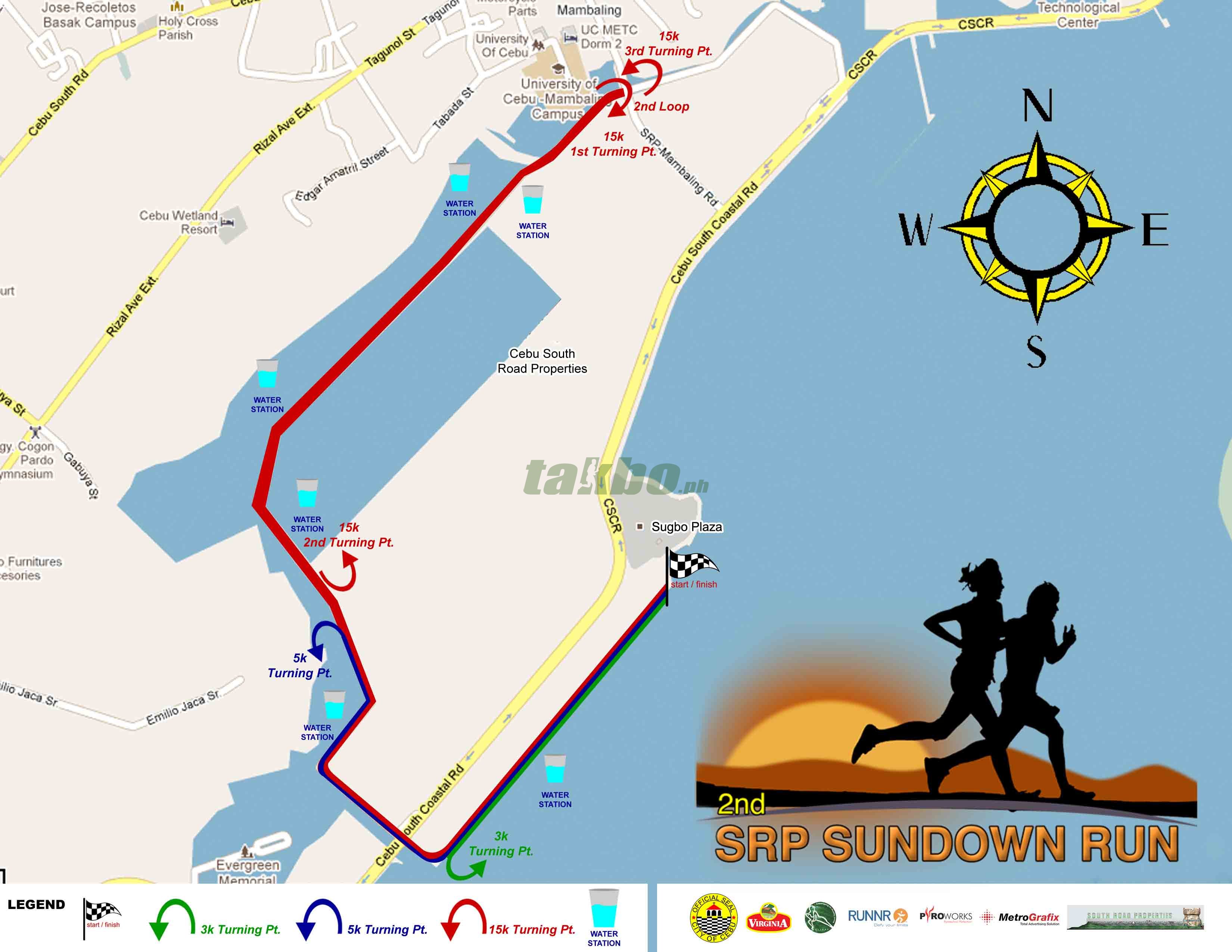 Sundown run race map