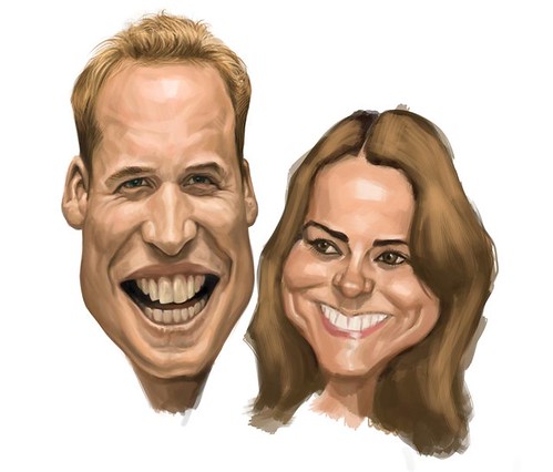 Prince William and Kate Middleton digital caricature - 4
