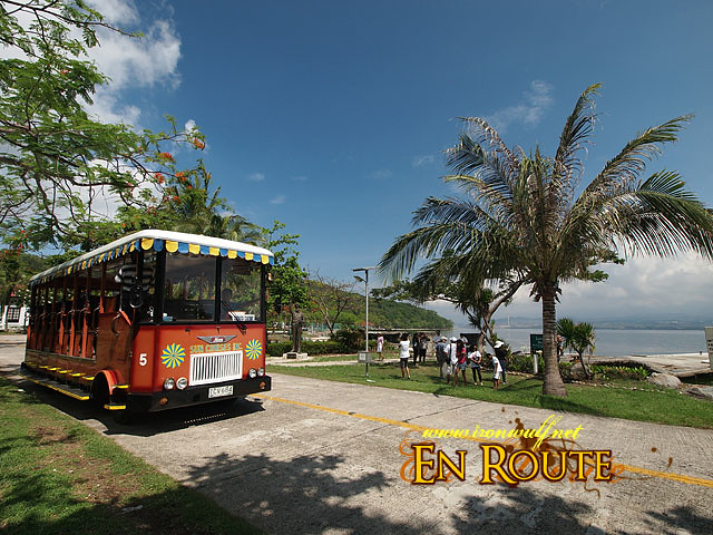 Tranvias are used for tours around the island