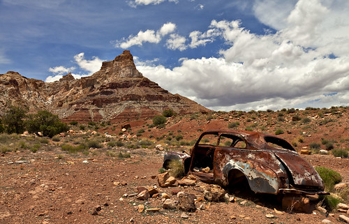 Old Car Under Temple Mountain