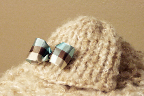 Toffee colored, knit newborn beanie by Ladybugs & Bullfrogs