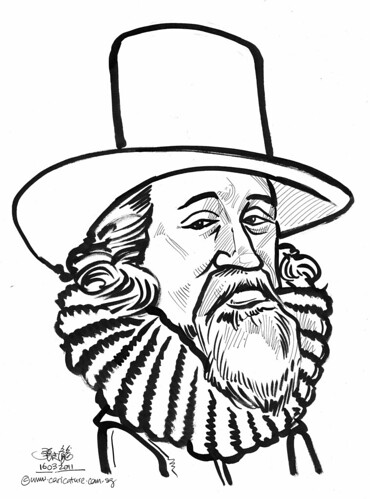 Caricature of Bacon
