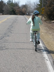 Sophia on the 1st Bike Ride of the Season