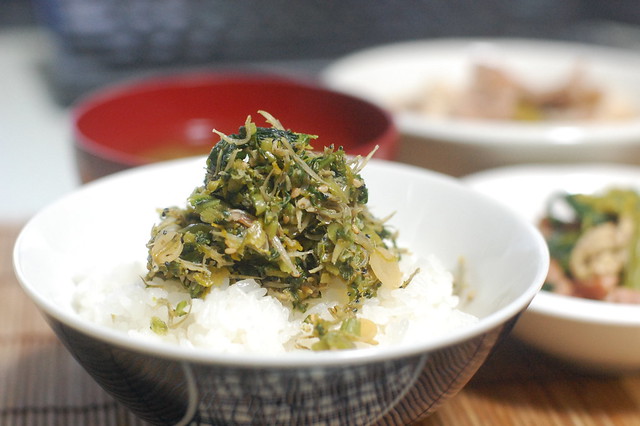 大根葉、じゃこ、ごまでふりかけにしたら米がすすむ！ #jisui