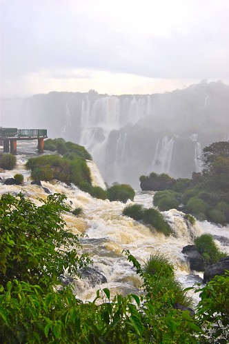 The mist from the falls was so thick here we could barely see across to the Argentinian falls anymore