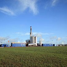 黑潭(Blackpool)附近的頁岩天然氣鑽探井。圖片節錄自：英 國衛報報導/Getty Images。