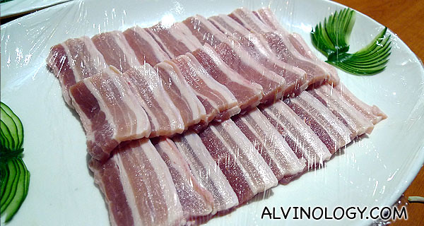Three-layer fatty pork